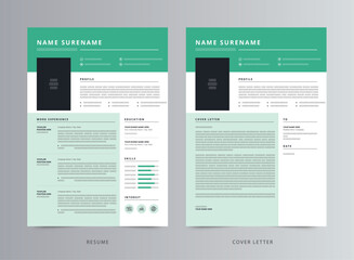 Professional Modern Resume Template or CV and Cover Letter Template