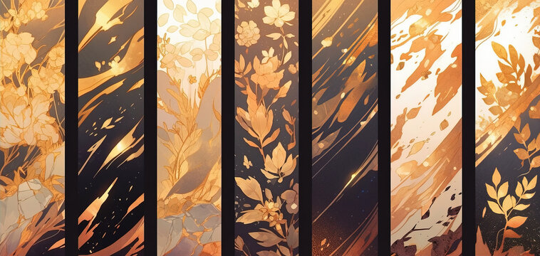 Anime abstract illustration background,created with generative ai tecnology.