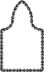 Pointed Arch Leaf rectangular frame architectural window door laurel flower frame floral leaf borders natural botanical branches decoration wedding anniversary celebration beautiful arabesque Elements