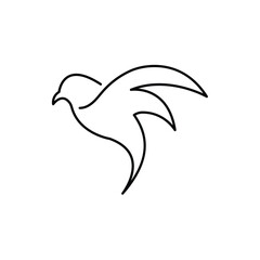 logo design bird line vector abstract