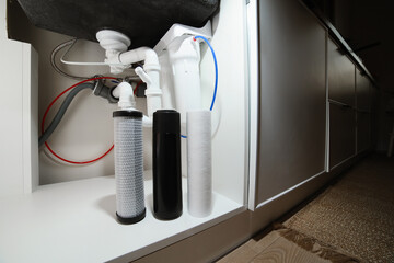 House water filtration system to drinkable condition, reverse osmosis. Installation or replacement...