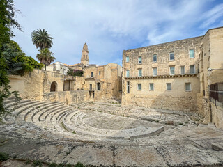 ancient amphitheater in Lecce, Italy
