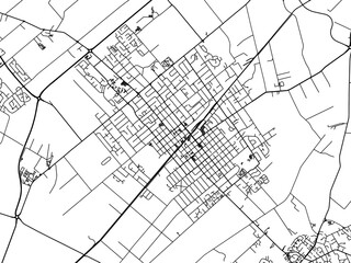 Vector road map of the city of  Hastings in New Zealand on a white background.
