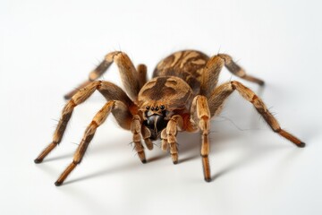 Fototapeta premium Illustration of a spider on a white background. Generative AI