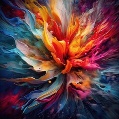 Fototapeta na wymiar Unleash the power of creativity with an abstract image featuring a fusion of colors and textures generated AI