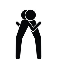 man hug icon, vector best flat icon.