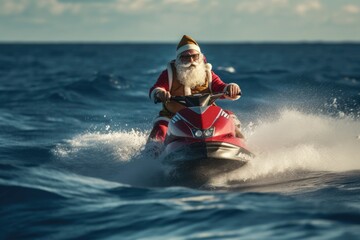 Radical Santa Claus - Christmas Concept - Illustration created with generative ai