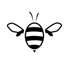 bumblebee vector logo. black and white bumblebee illustration