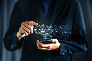 AI, Artificial Intelligence, technology smart robot AI, artificial intelligence by enter command internet of things(iot) of technology enhancing global
