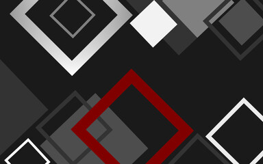 Abstract gray background of overlapping squares.