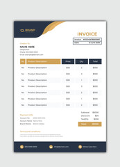 Red brown minimal business invoice design template