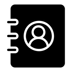 phone book glyph icon