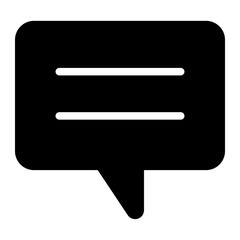 speech bubble glyph icon