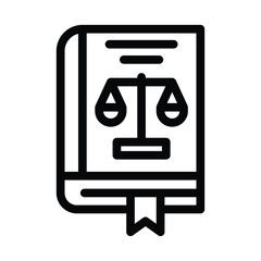 law book line icon illustration vector graphic