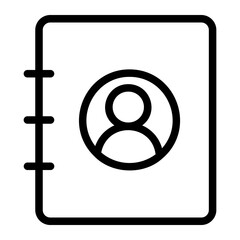 phone book line icon