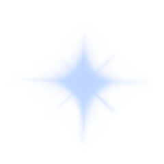 Sparkling star blue pastel gradient. Bright star gradient blur clipart.