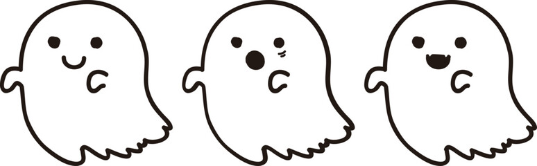 かわいいおばけのイラストセット