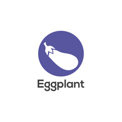 eggplant logo design vector templet,