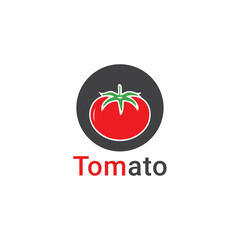 tomato logo design vector templet,