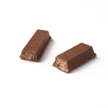 Assam, india - Augest 15, 2020 : Kitkat chocolate bar isolated stock image.