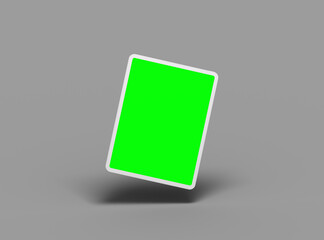 Customizable mockup of white unbranded tablet with changeable screen design for UI/UX Product Showcase.3D Render