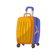 Traveling suitcases, cabin luggage and check in baggage