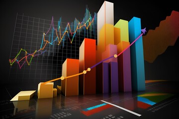Increasing Graph Upward, charts climbing, increasing profits [Generative AI] 