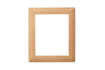 Fototapeta premium Wooden frame over transparent backdrop. Generative AI