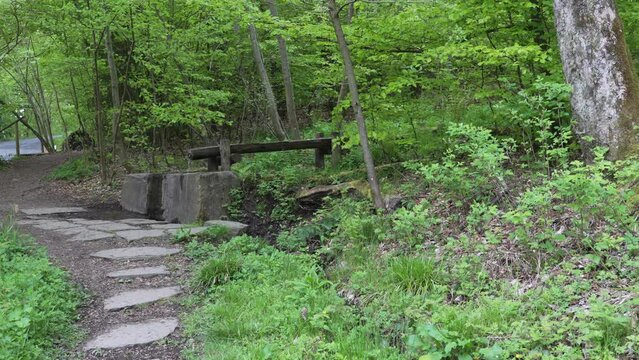 Siegquelle is the source of the river Sieg in the Rothaargebierge mountains in Germany.