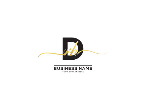 Monogram Luxury drh Initial Three Letter Logo