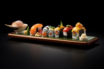 sushi dish on a tray