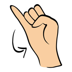 Sign Language Alphabet Symbol Letter J