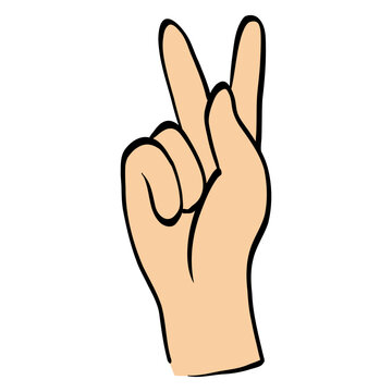 Sign Language Alphabet Symbol Letter K