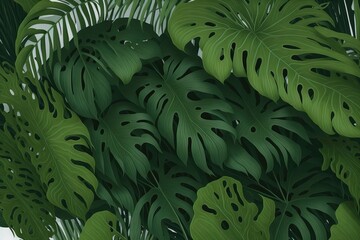 Naklejka na ściany i meble leaves background,leaves background Generative AI 