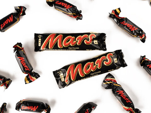 West Bangal, India - May 20, 2023 : Mars chocolate photos shot on different background.