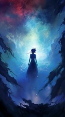 Fototapeta premium Surreal and Cosmic Scene with Ethereal Energy