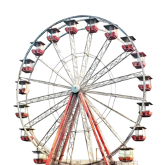 Foto op Aluminium a portrait of a Ferris wheel © LUPACO PNG