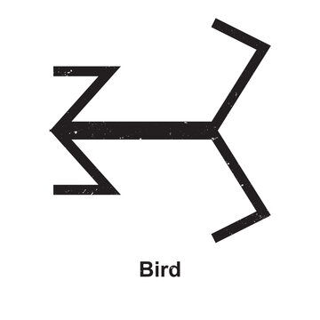 Bird Symbol - Berber Symbol, Amazigh Symbol, North African Amazigh Berber Symbols Meaning, Vector