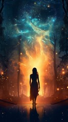 Surreal and Cosmic Scene with Ethereal Energy