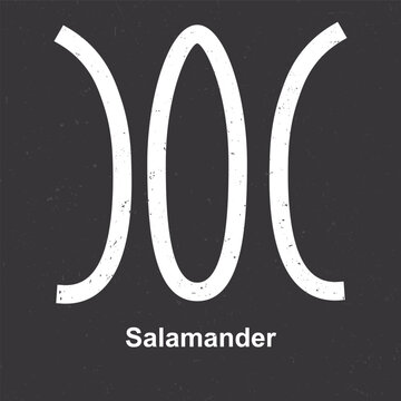 Salamander Symbol - Berber Symbol, Amazigh Symbol, North African Amazigh Berber Symbols Meaning, Vector