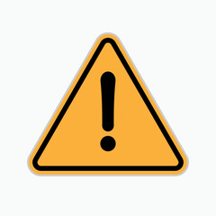 Exclamation Mark. Caution Sign. Danger Icon. Warning Symbol - Vector Logo Template.