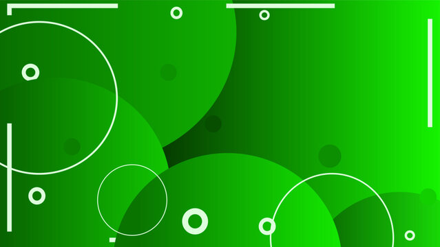 Green nature circles over abstract gradient background