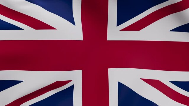 Majestic Union Jack Flag Fluttering in the Wind