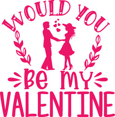 Valentine Trendy SVG T-shirt Design