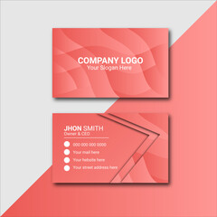 Modern and Trendy minimal abstract business card template. fully editable and print ready