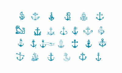 set of logo anchor vector illustration © erick