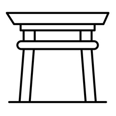 Torii, japanese gate icon