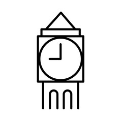 Big Ben, clock tower icon