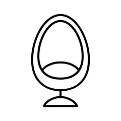Egg chair icon