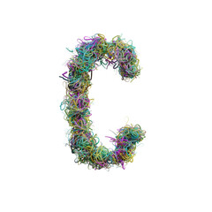 Chaos Swirls 3D Alphabet or PNG Letters